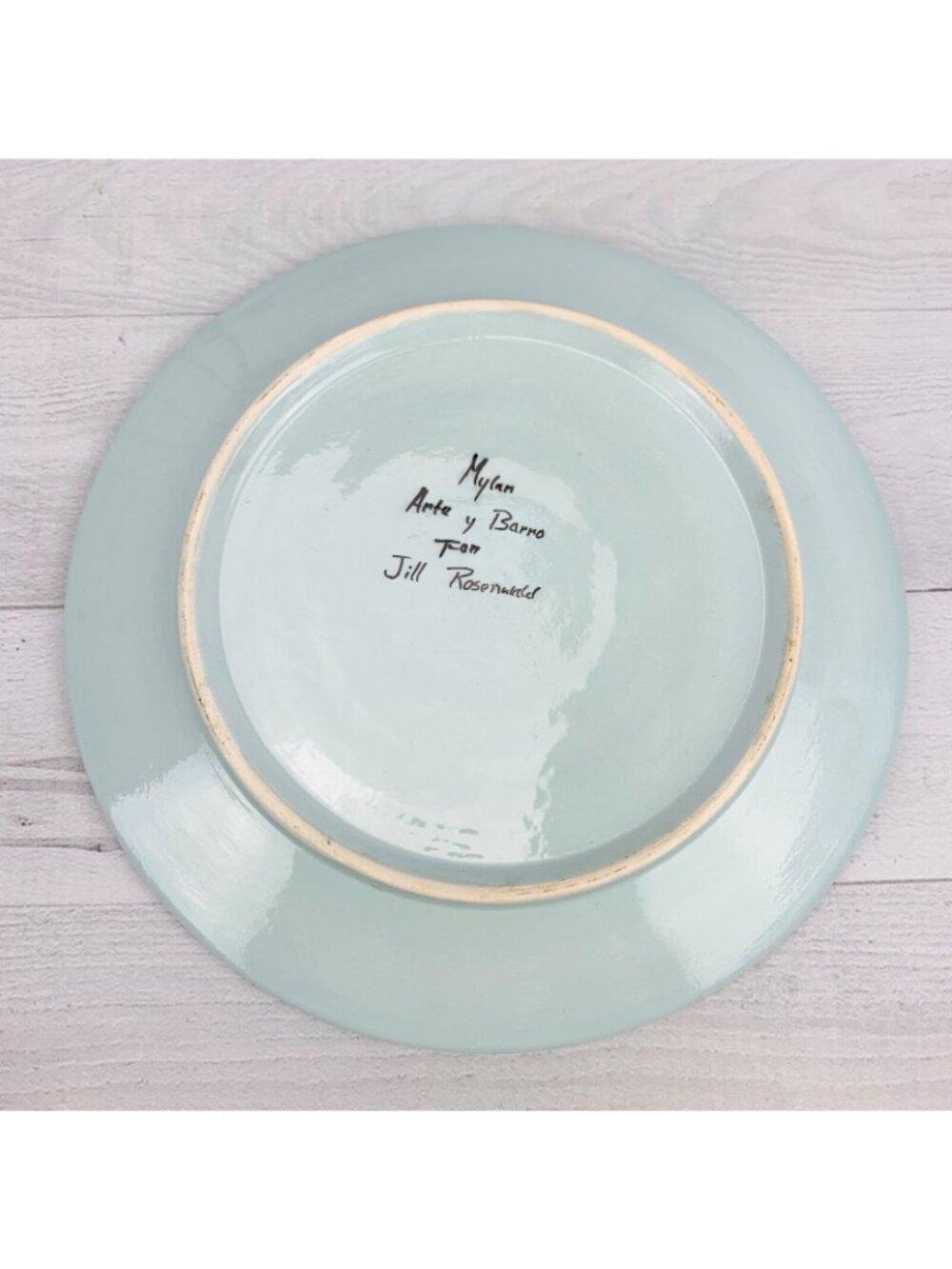 Jill Rosenwald Arte Y Barro Handcrafted Stoneware Unique Lunch Snack Plate Set 4 - Picture 10 of 12